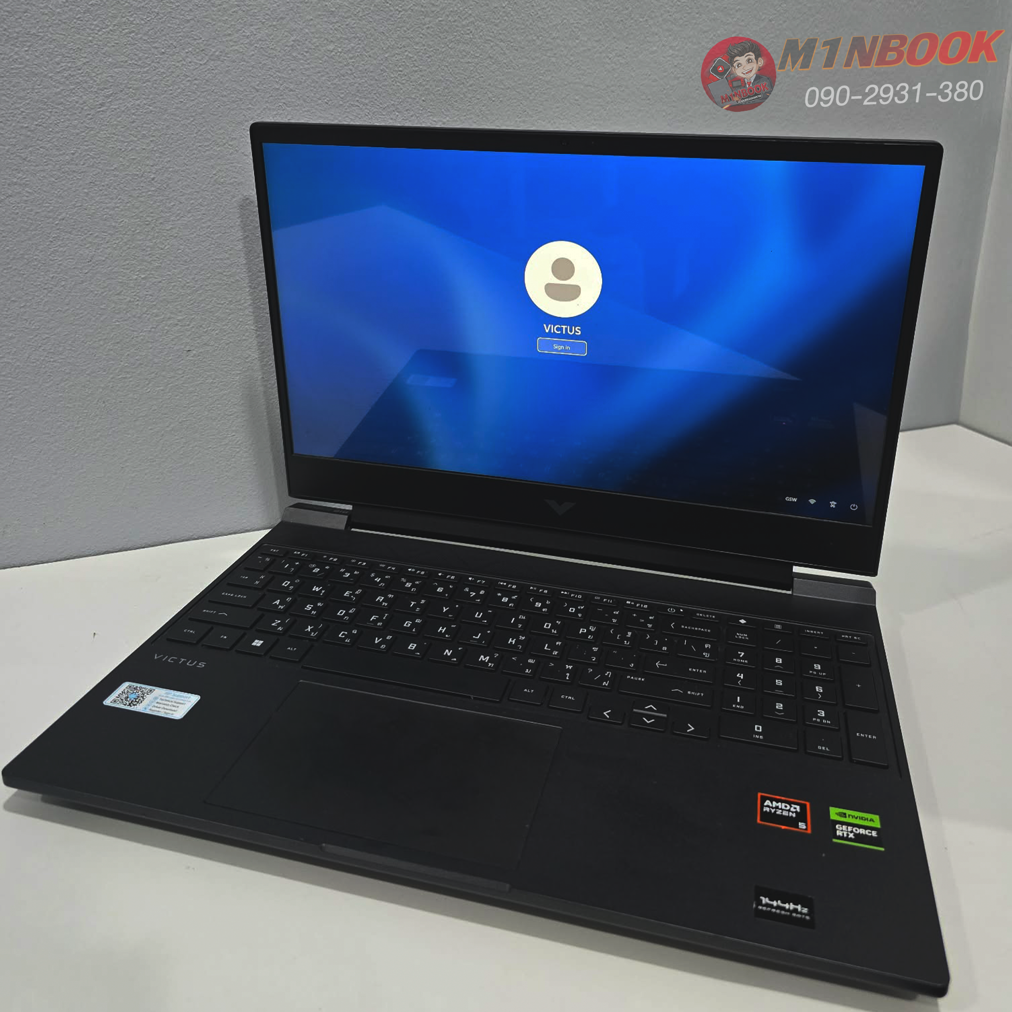 โน๊ตบุ๊คมือสอง Victus Gaming Laptop 15 Ryzen 5 8645HS/16gb ddr5/512GB/RTX2050 ประกันศูนย์ 15/11/2026 - Image 2