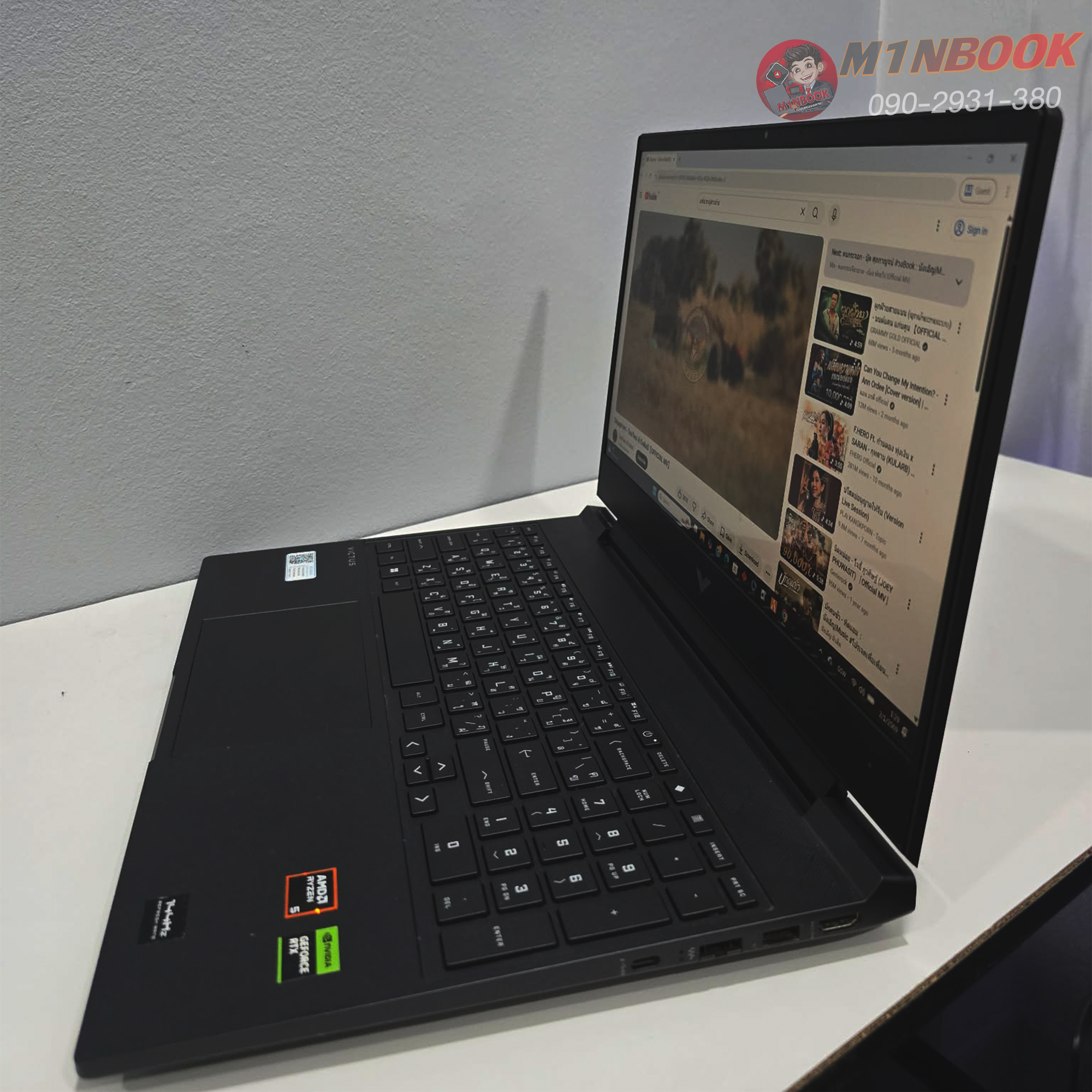 โน๊ตบุ๊คมือสอง Victus Gaming Laptop 15 Ryzen 5 8645HS/16gb ddr5/512GB/RTX2050 ประกันศูนย์ 15/11/2026 - Image 3