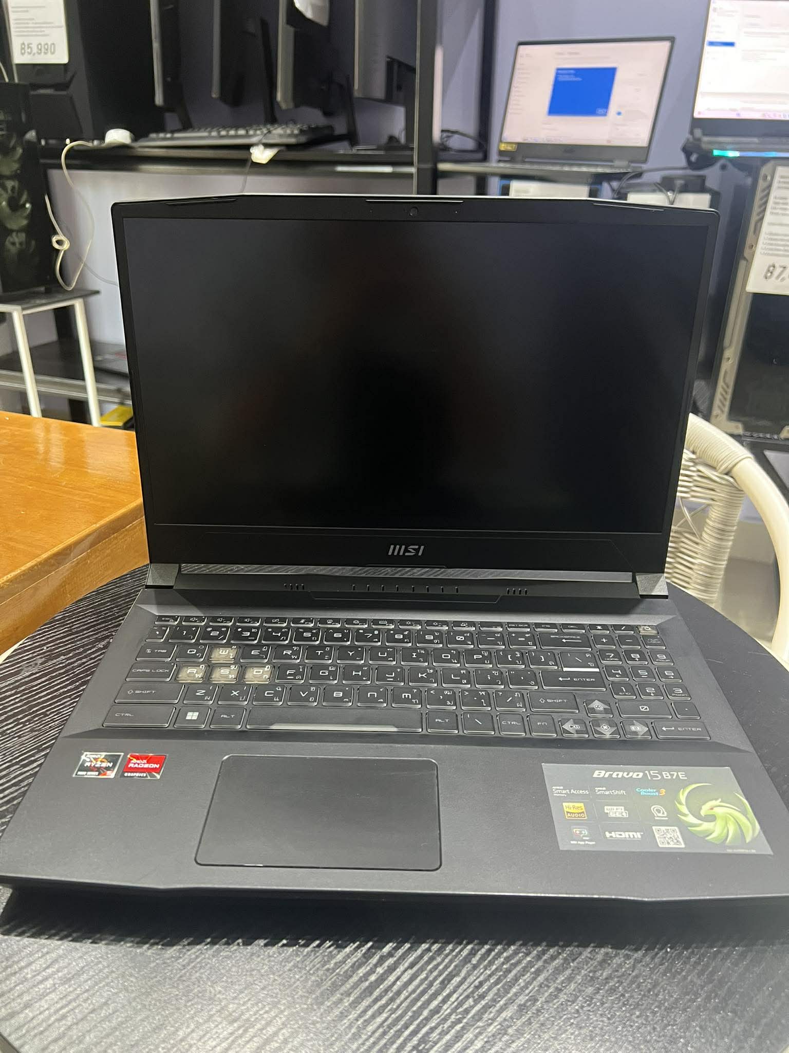 รหัสสินค้า #NOECOM76 โน๊ตบุ๊คมือสองแรงๆ MSI Bravo 15 B7ED-020TH Ryzen 5 7535HS/16GB DDR5/M.2 512*2=1TB/RX6550M/144Hz - Image 2