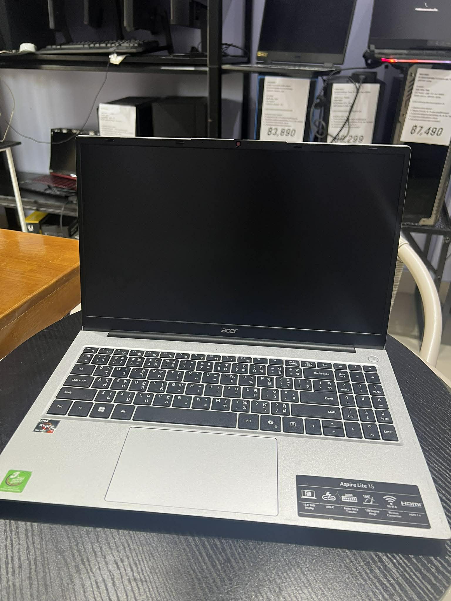 รหัสสินค้า : NOECOM73 โน๊ตบุ๊คมือสองแรงๆ Notebook Acer AL15-42P-R4PQ Ryzen 7 7730U/16 GB/M.2512GB/RX Vega 8 สเปคทำงานลื่นๆ - Image 2